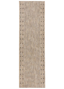Tapis de couloir Melissa Marron Bordure Indoor Outdoor
