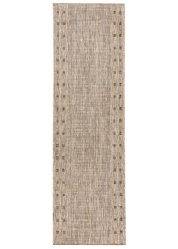 Tapis de couloir Melissa Marron Bordure Indoor Outdoor