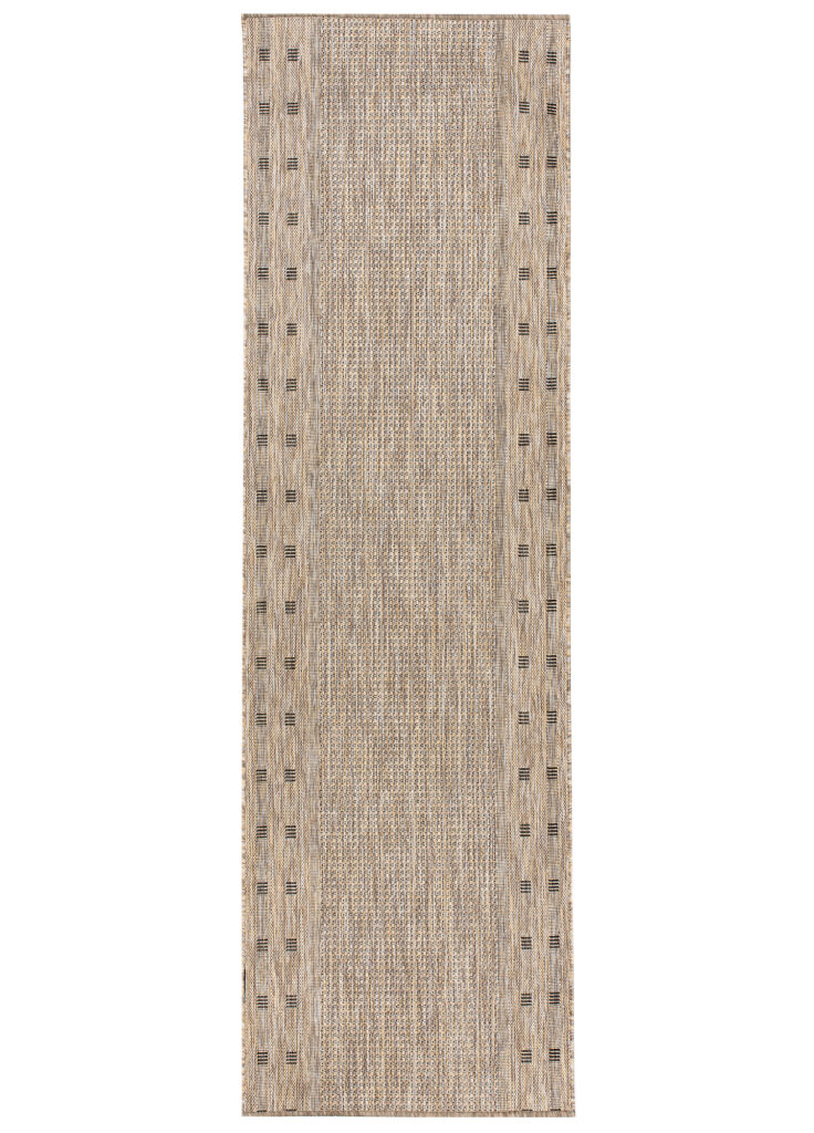Tapis de couloir Melissa Marron Bordure Indoor Outdoor