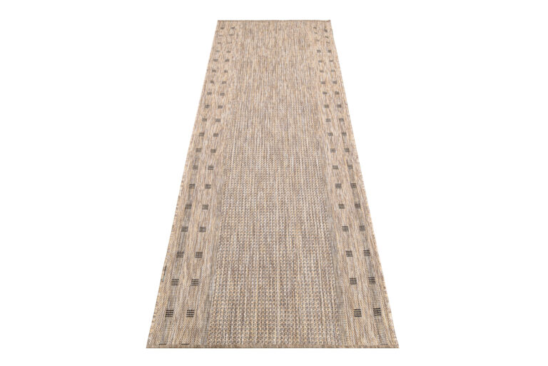 Tapis de couloir Melissa Marron Bordure Indoor Outdoor