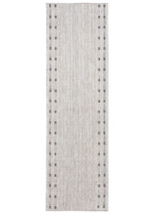 Tapis de couloir Melissa Gris Bordure Indoor Outdoor