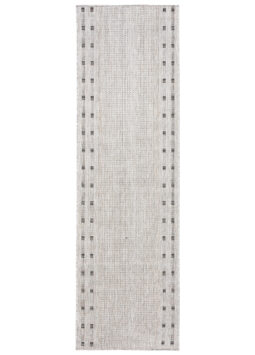 Tapis de couloir Melissa Gris Bordure Indoor Outdoor
