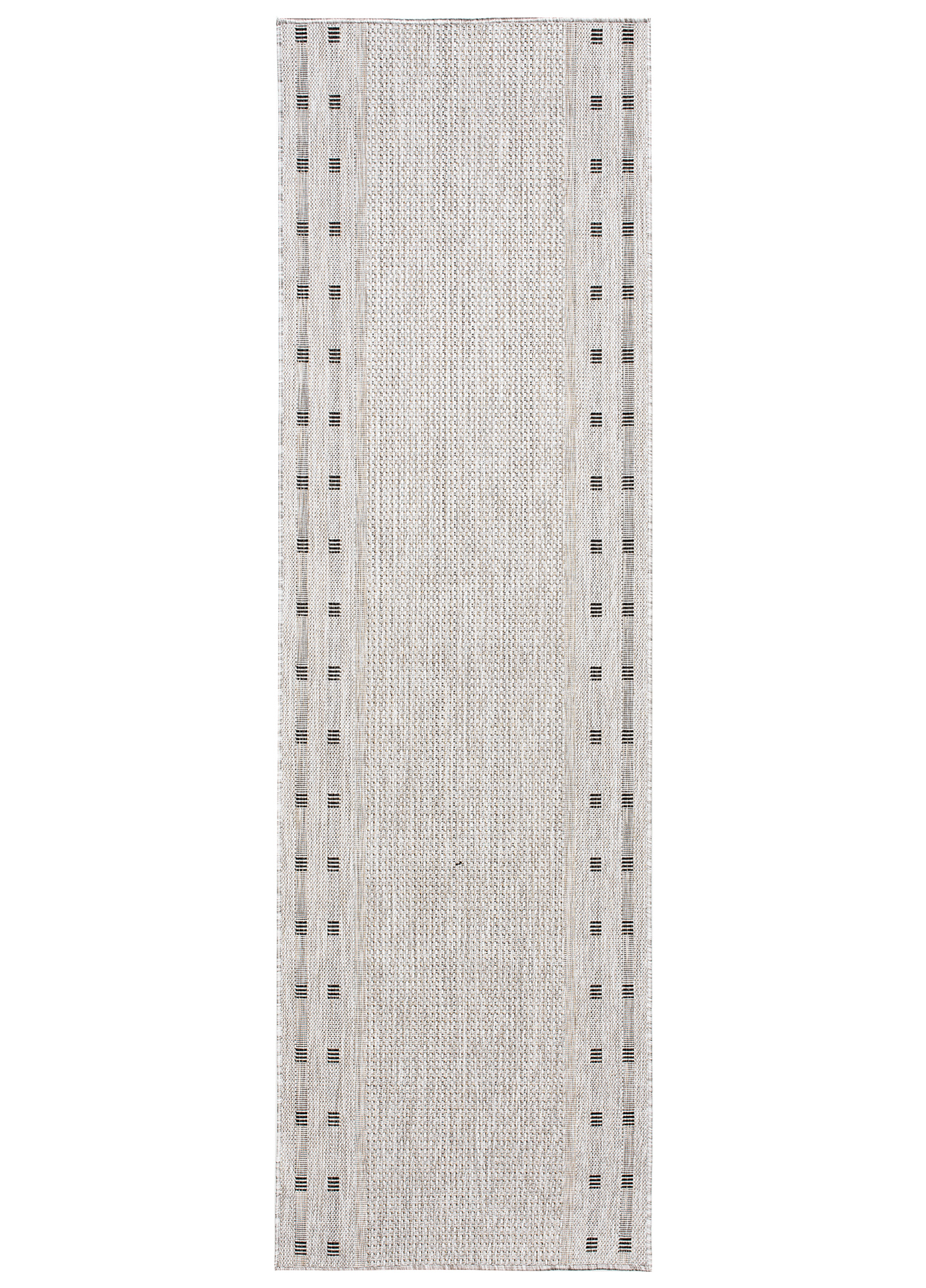 Tapis de couloir Melissa Gris Bordure Indoor Outdoor