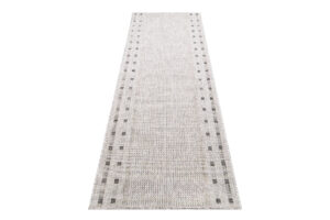 Tapis de couloir Melissa Gris Bordure Indoor Outdoor