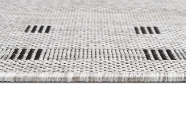 Tapis de couloir Melissa Gris Bordure Indoor Outdoor