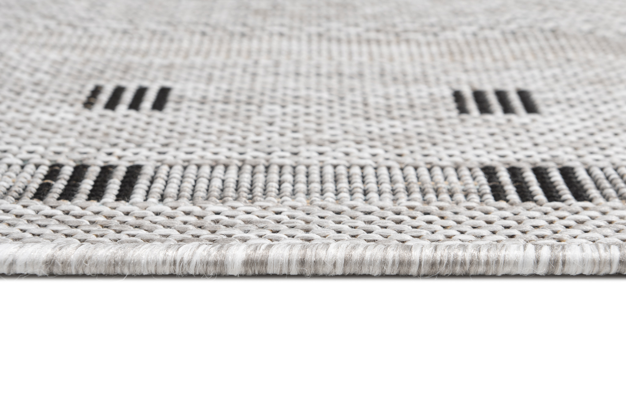 Tapis de couloir Melissa Gris Bordure Indoor Outdoor