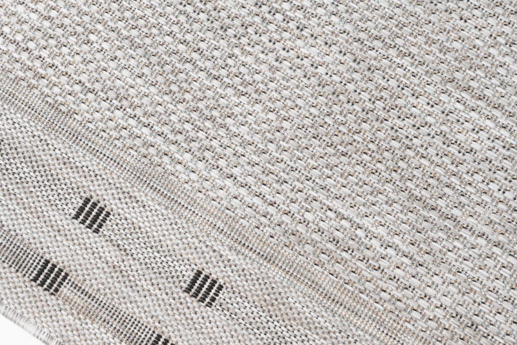 Tapis de couloir Melissa Gris Bordure Indoor Outdoor