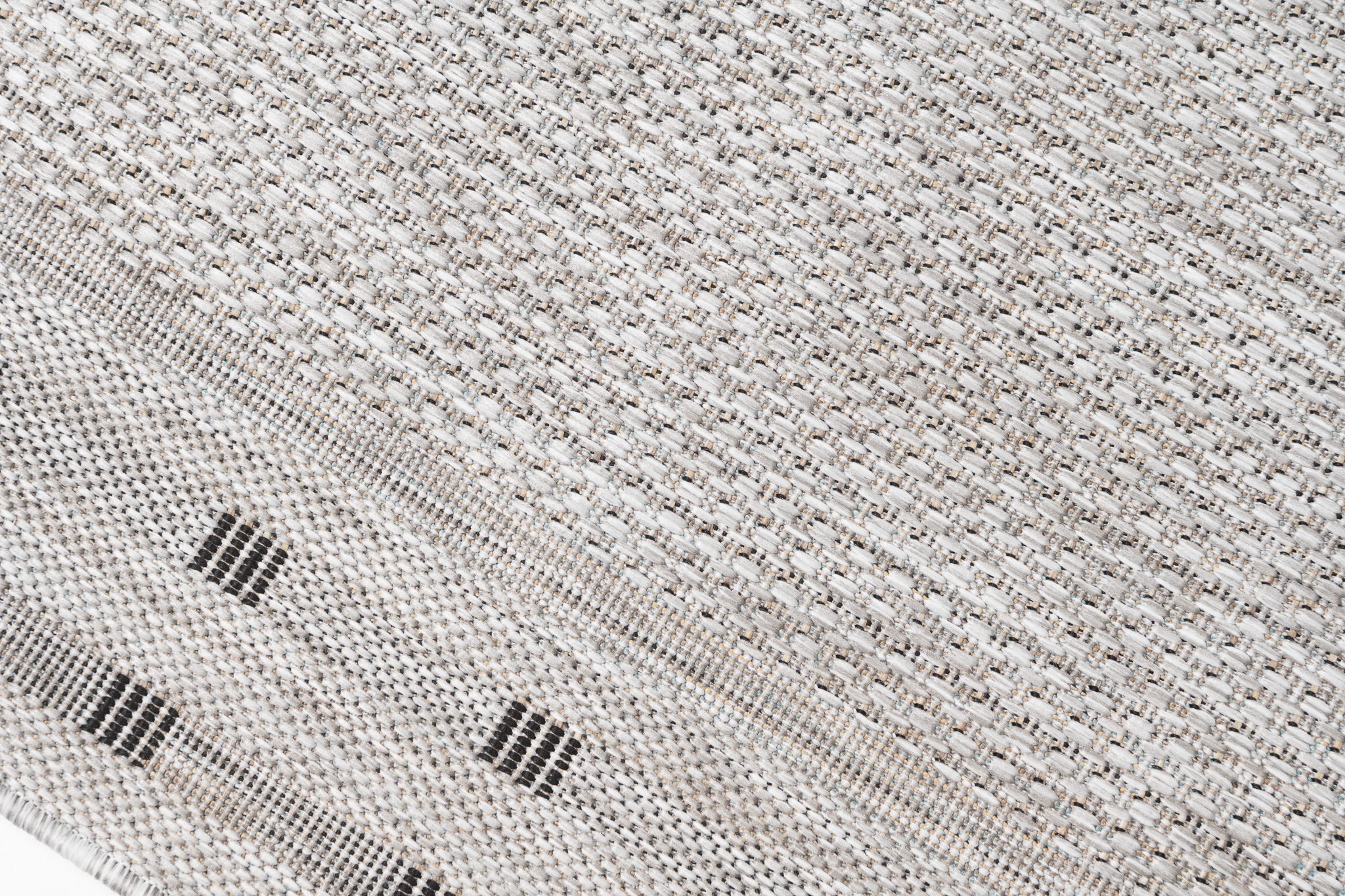 Tapis de couloir Melissa Gris Bordure Indoor Outdoor