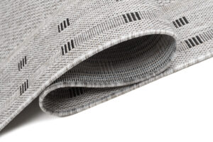 Tapis de couloir Melissa Gris Bordure Indoor Outdoor