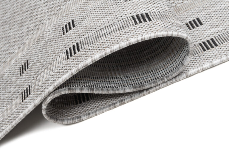 Tapis de couloir Melissa Gris Bordure Indoor Outdoor