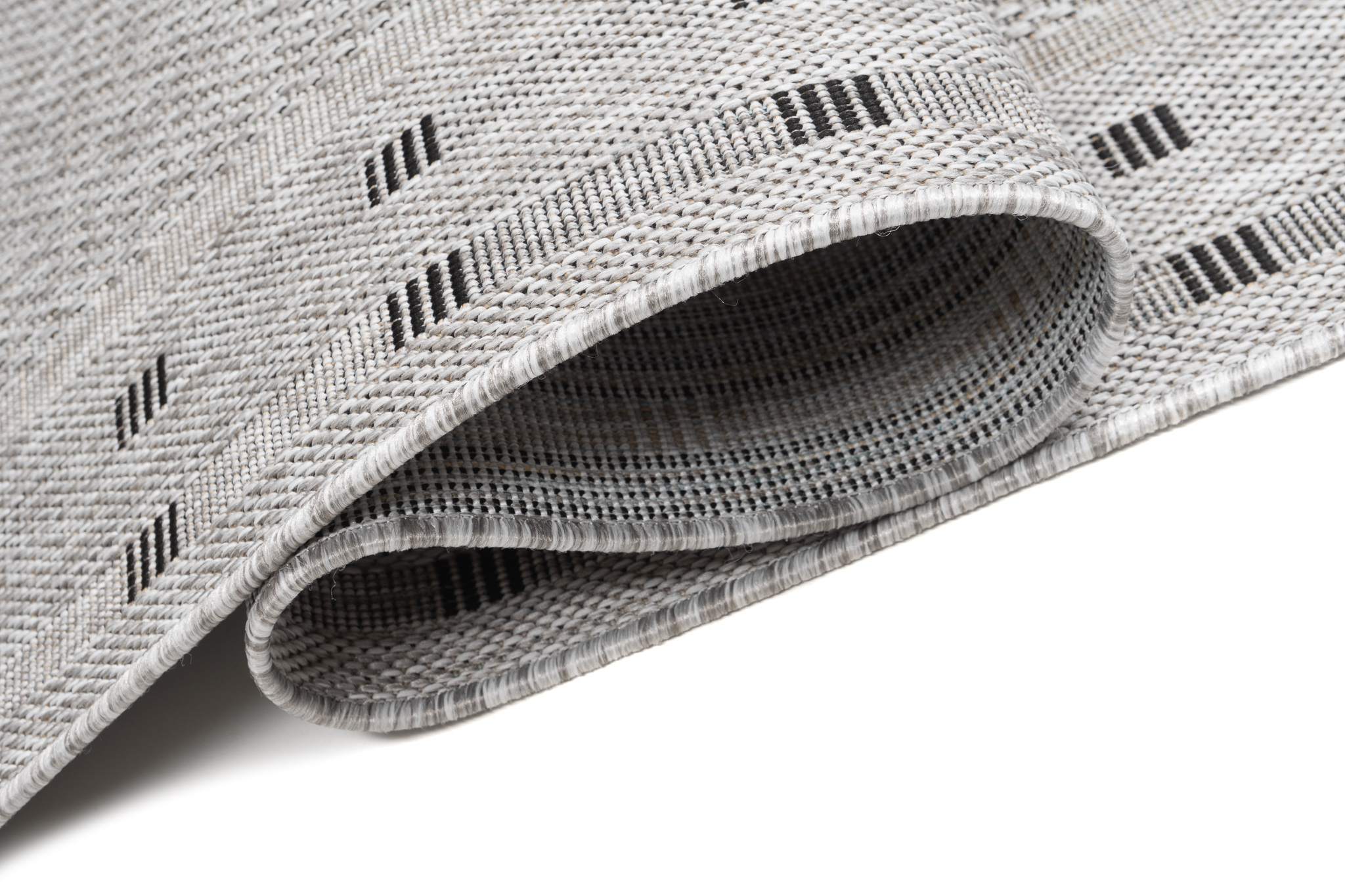 Tapis de couloir Melissa Gris Bordure Indoor Outdoor