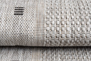 Tapis de couloir Melissa Gris Bordure Indoor Outdoor