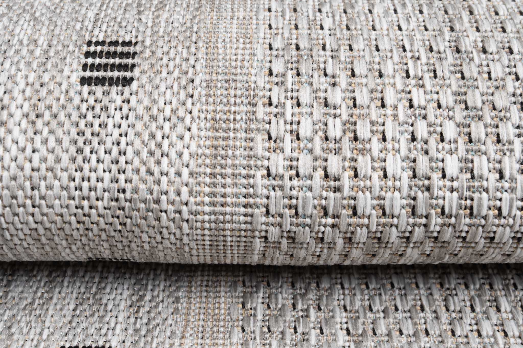 Tapis de couloir Melissa Gris Bordure Indoor Outdoor