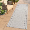 Tapis de couloir Melissa Gris Bordure Indoor Outdoor