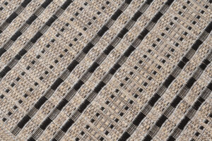 Tapis de couloir Melissa Marron Noir à Rayures Indoor Outdoor