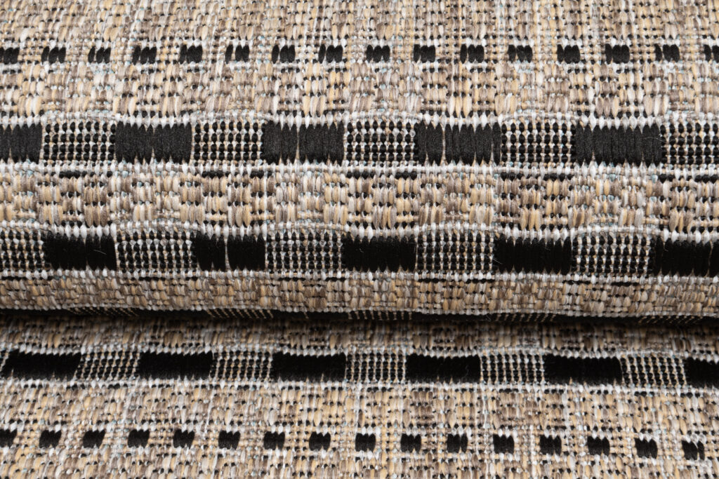 Tapis de couloir Melissa Marron Noir à Rayures Indoor Outdoor