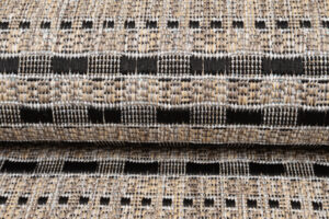 Tapis de couloir Melissa Marron Noir à Rayures Indoor Outdoor