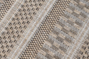 Tapis de couloir Melissa Marron à Rayures Indoor Outdoor