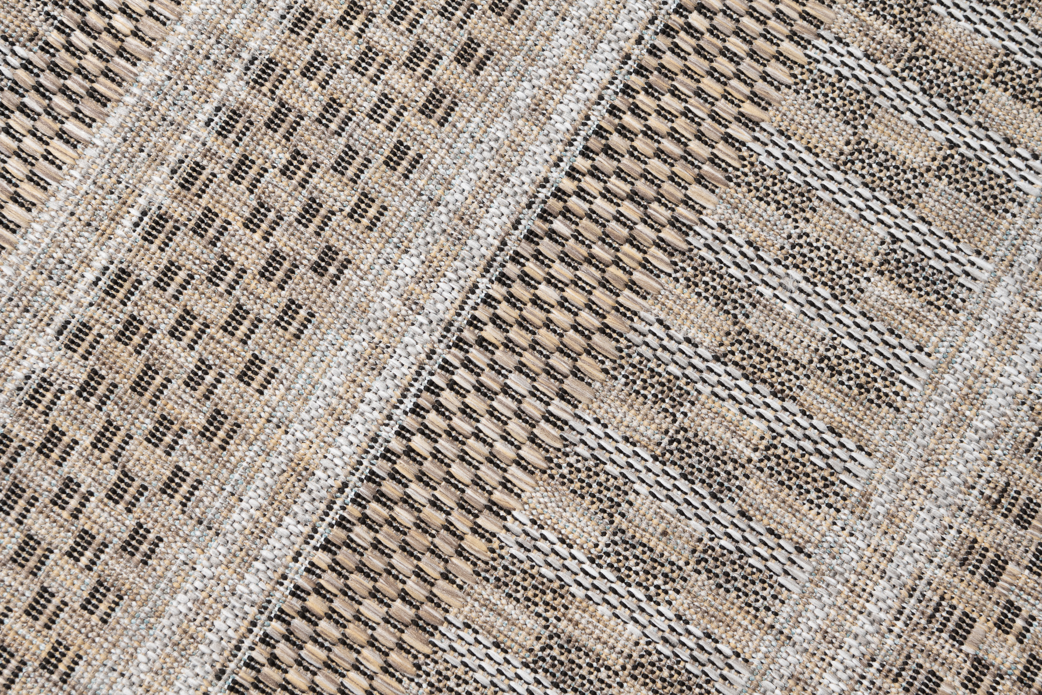 Tapis de couloir Melissa Marron à Rayures Indoor Outdoor