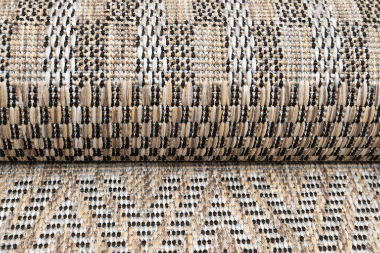 Tapis de couloir Melissa Marron à Rayures Indoor Outdoor