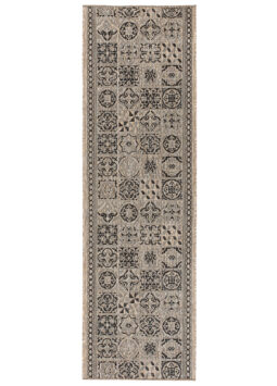 Tapis de couloir Melissa Marron Noir Mosaïque Indoor Outdoor