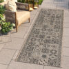 Tapis de couloir Melissa Marron Noir Mosaïque Indoor Outdoor