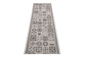 Tapis de couloir Melissa Gris Noir Mosaïque Indoor Outdoor
