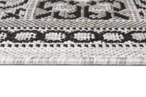 Tapis de couloir Melissa Gris Noir Mosaïque Indoor Outdoor