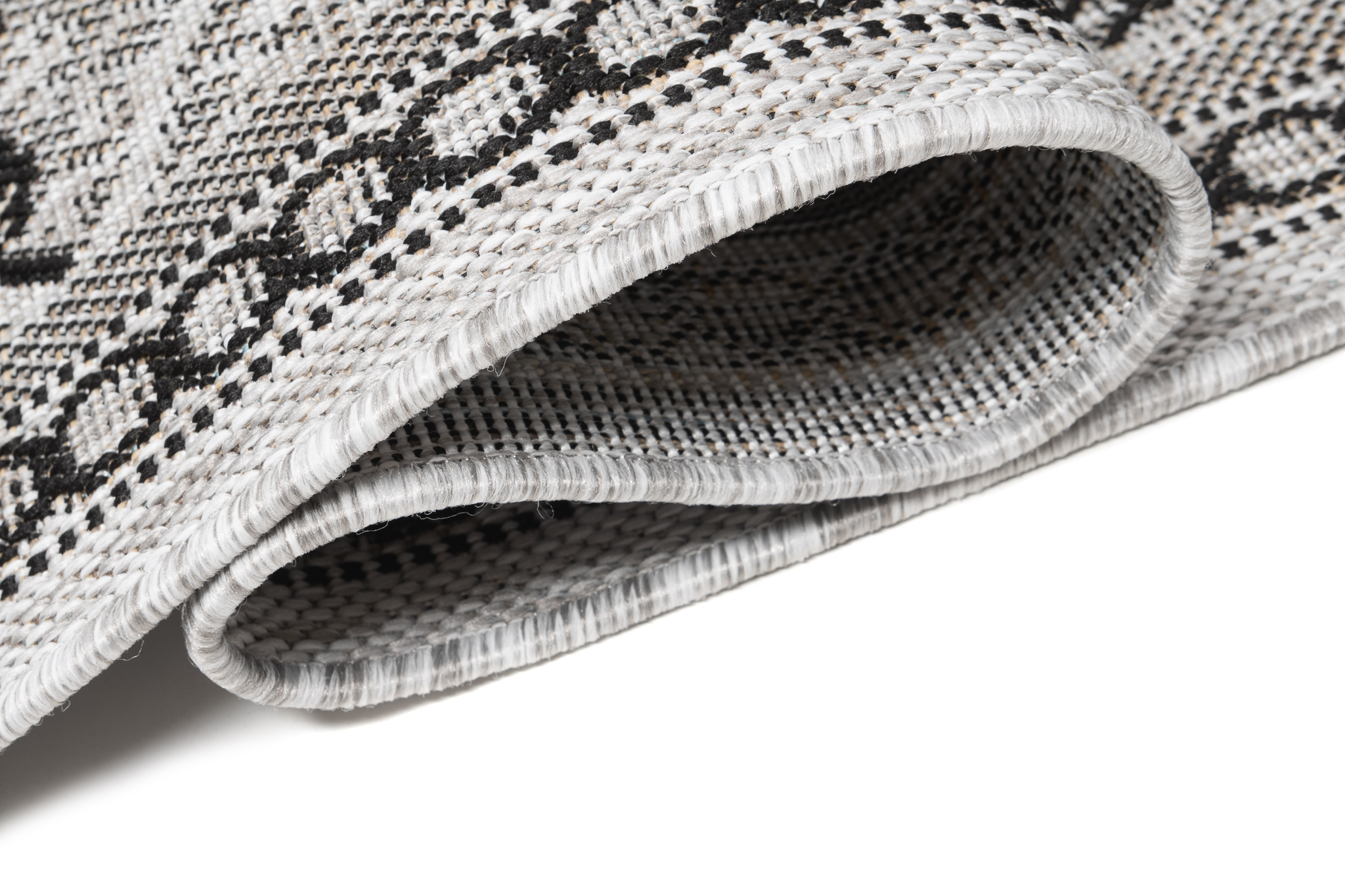 Tapis de couloir Melissa Gris Noir Mosaïque Indoor Outdoor