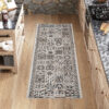 Tapis de couloir Melissa Gris Noir Mosaïque Indoor Outdoor