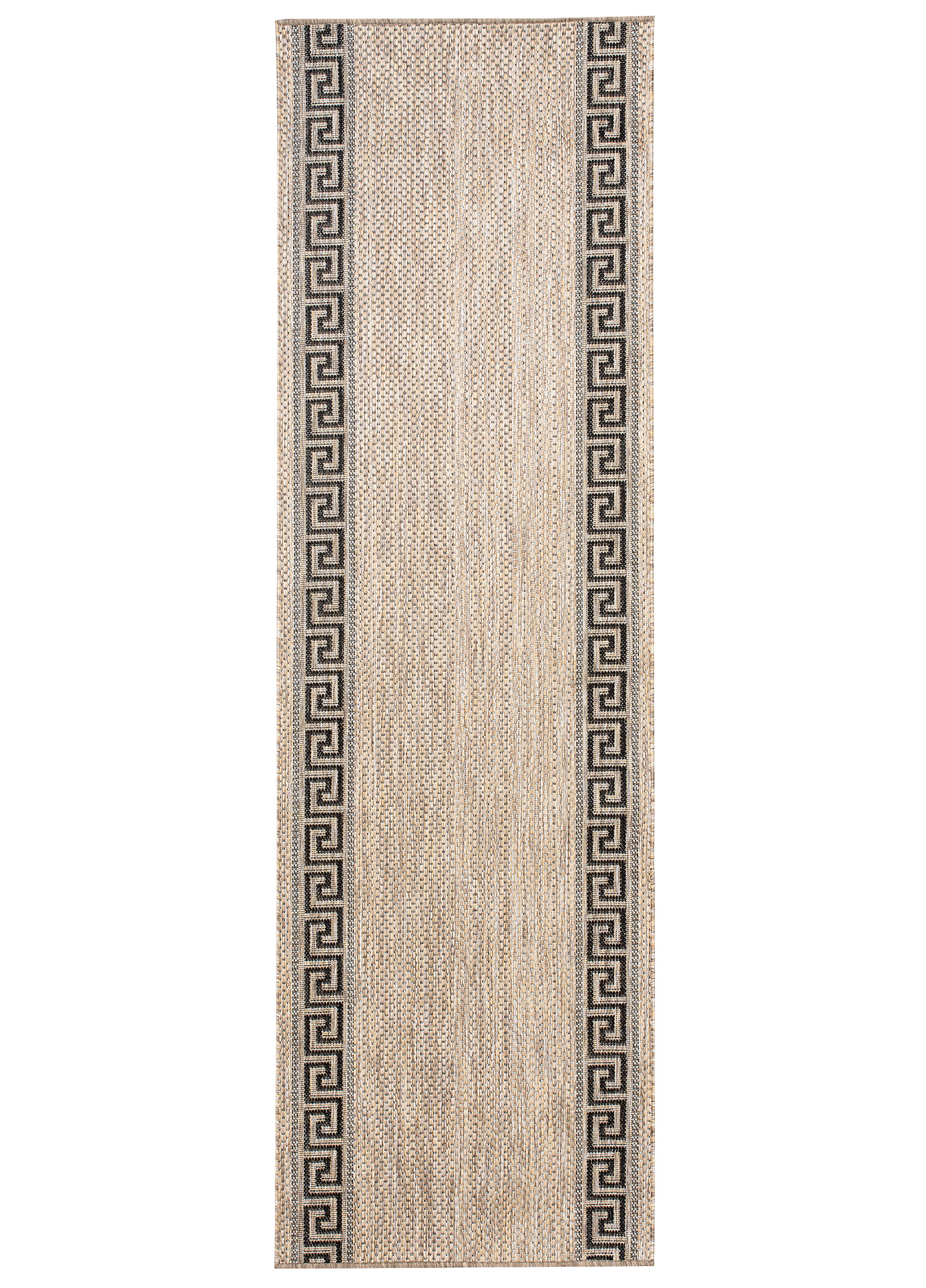 Tapis de couloir Melissa Marron Noir Zigzag Indoor Outdoor