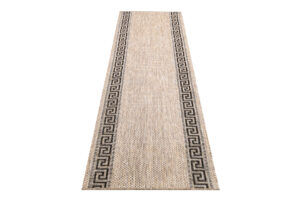 Tapis de couloir Melissa Marron Noir Zigzag Indoor Outdoor