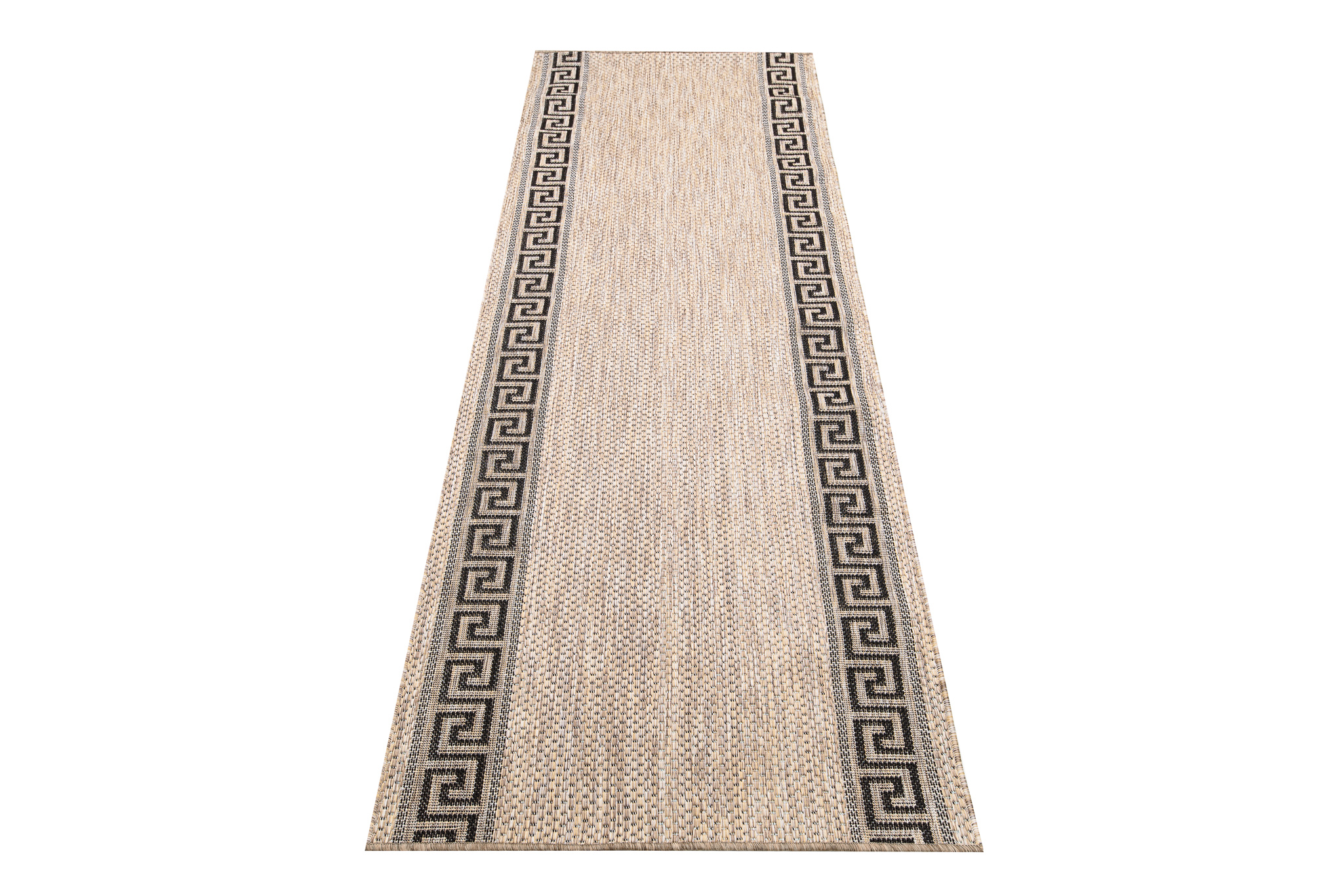 Tapis de couloir Melissa Marron Noir Zigzag Indoor Outdoor