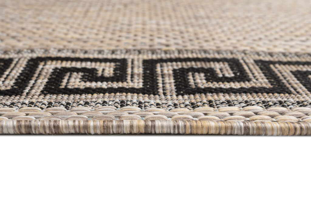 Tapis de couloir Melissa Marron Noir Zigzag Indoor Outdoor