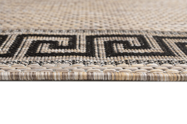 Tapis de couloir Melissa Marron Noir Zigzag Indoor Outdoor