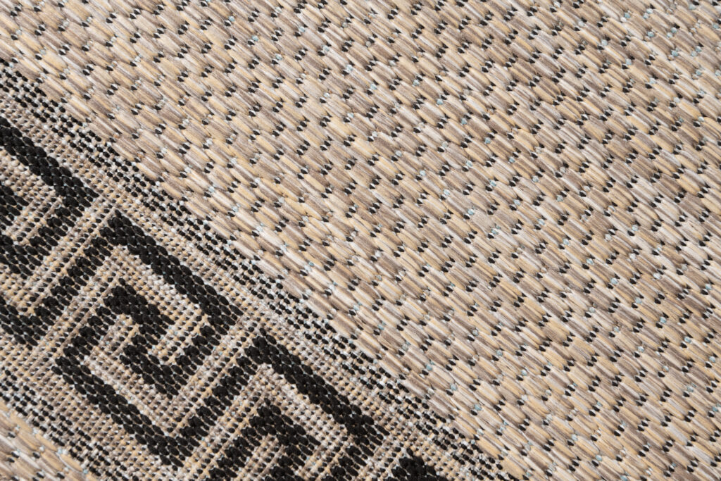 Tapis de couloir Melissa Marron Noir Zigzag Indoor Outdoor