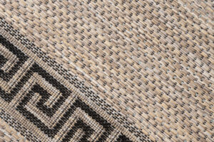 Tapis de couloir Melissa Marron Noir Zigzag Indoor Outdoor