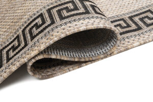 Tapis de couloir Melissa Marron Noir Zigzag Indoor Outdoor