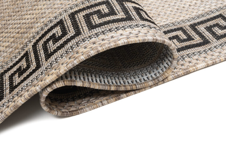 Tapis de couloir Melissa Marron Noir Zigzag Indoor Outdoor