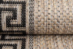 Tapis de couloir Melissa Marron Noir Zigzag Indoor Outdoor