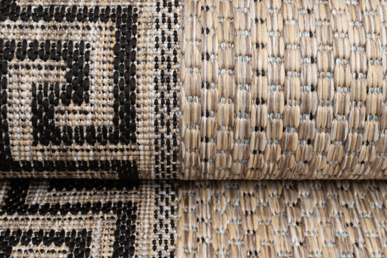 Tapis de couloir Melissa Marron Noir Zigzag Indoor Outdoor