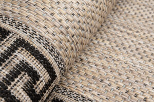 Tapis de couloir Melissa Marron Noir Zigzag Indoor Outdoor