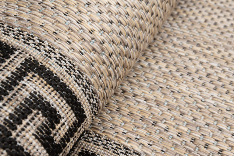 Tapis de couloir Melissa Marron Noir Zigzag Indoor Outdoor