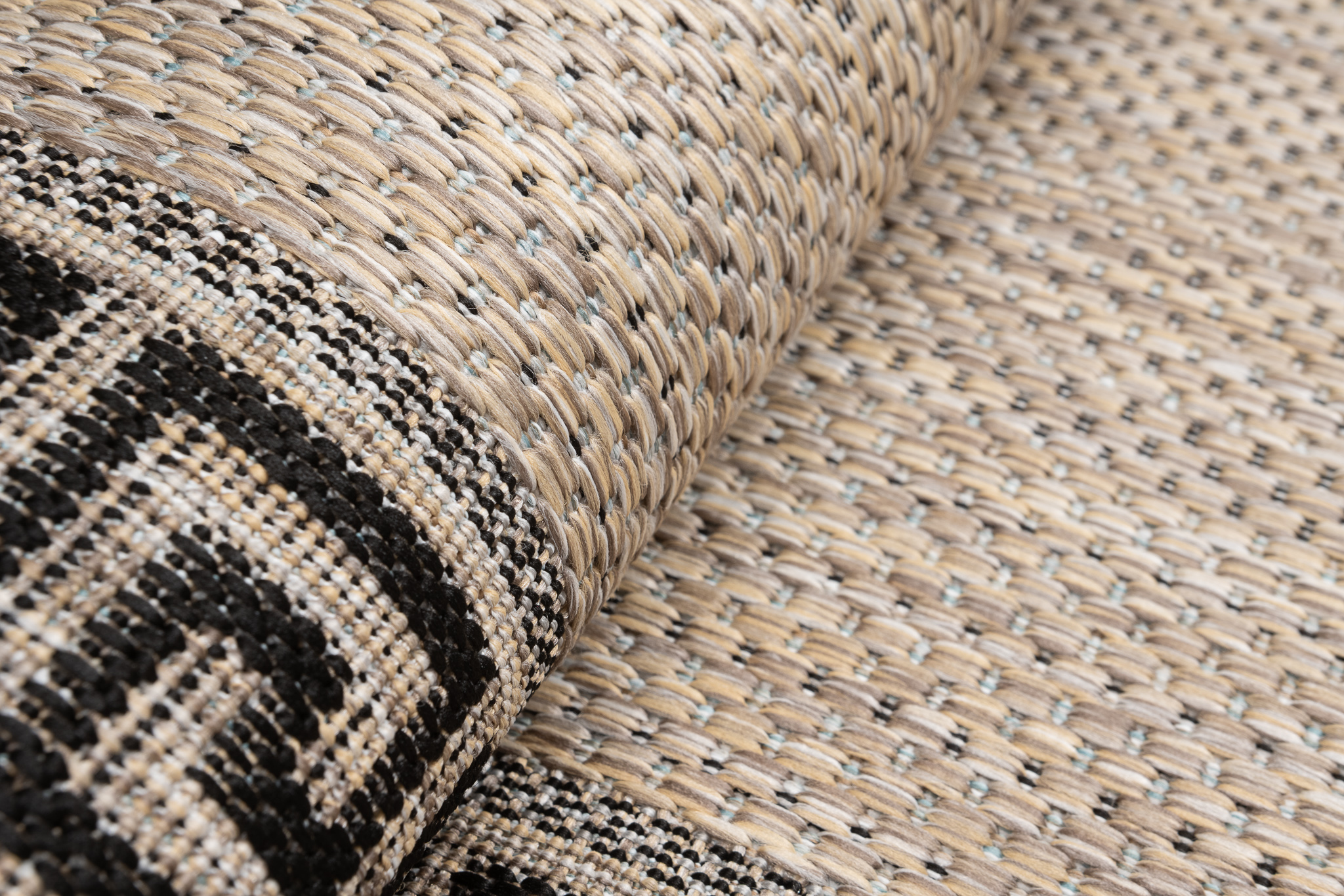 Tapis de couloir Melissa Marron Noir Zigzag Indoor Outdoor