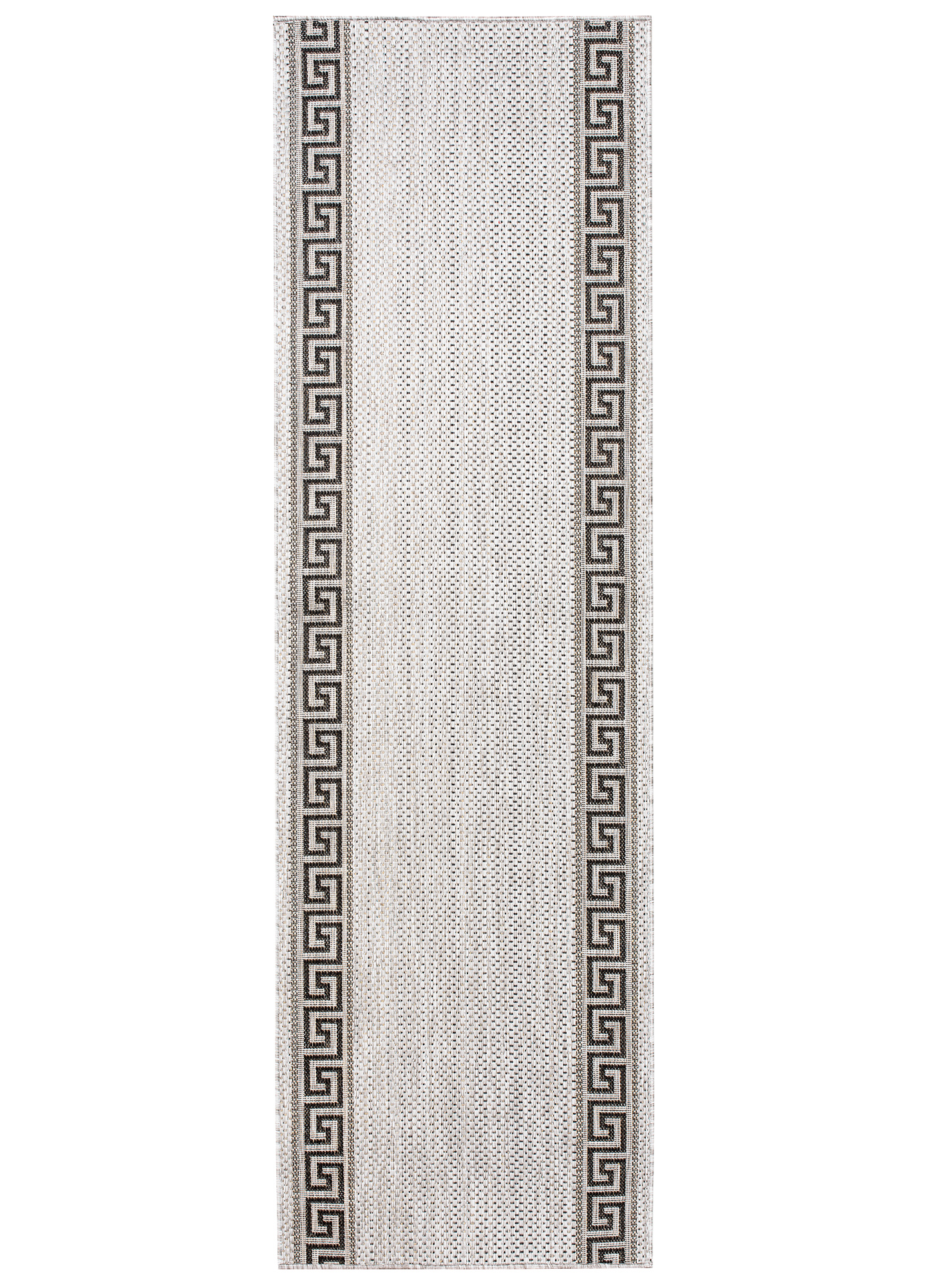 Tapis de couloir Melissa Gris Noir Zigzag Indoor Outdoor