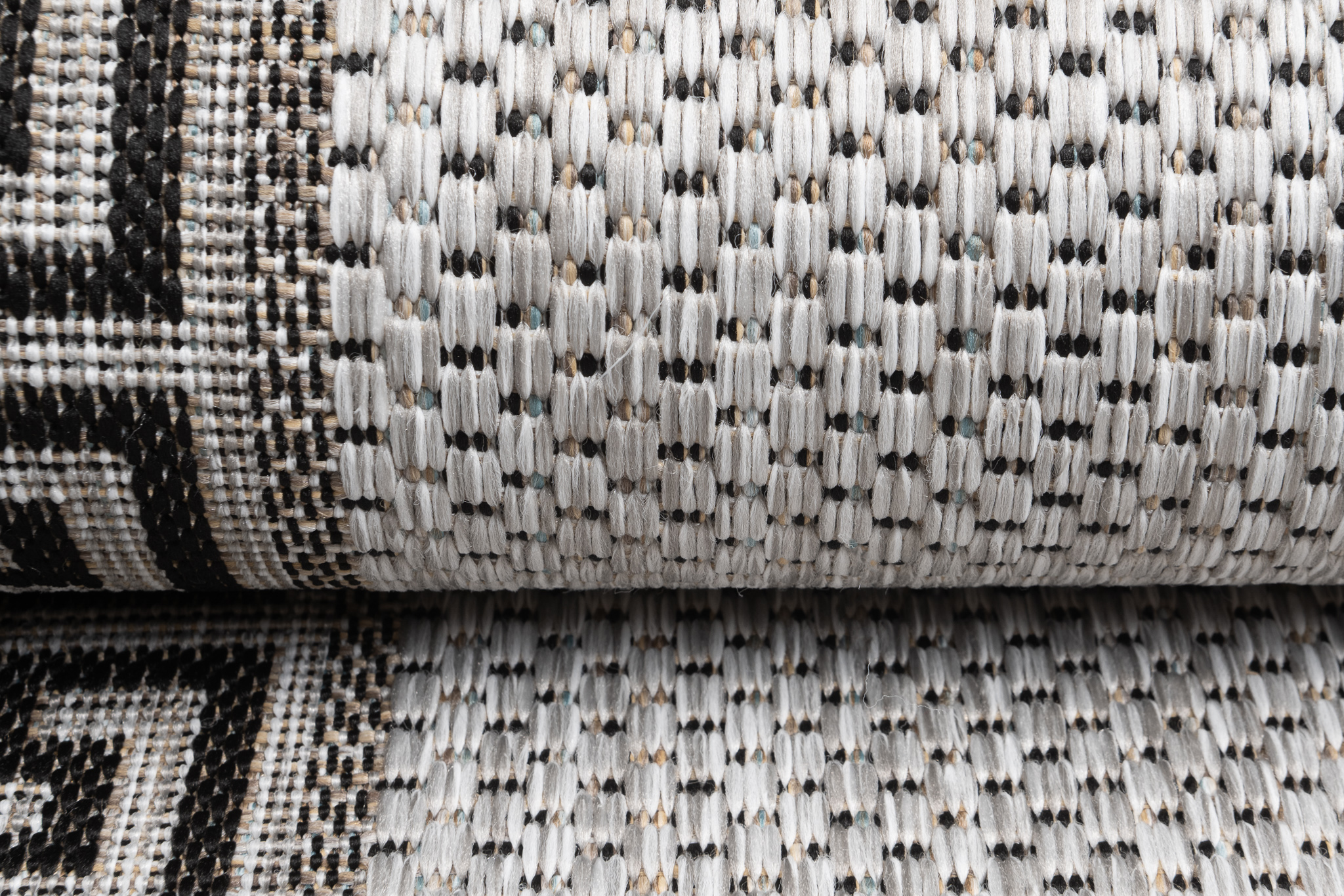 Tapis de couloir Melissa Gris Noir Zigzag Indoor Outdoor