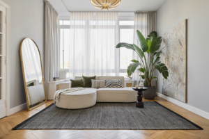 Tapis Laine Loni Noir