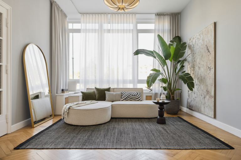 Tapis Laine Loni Noir