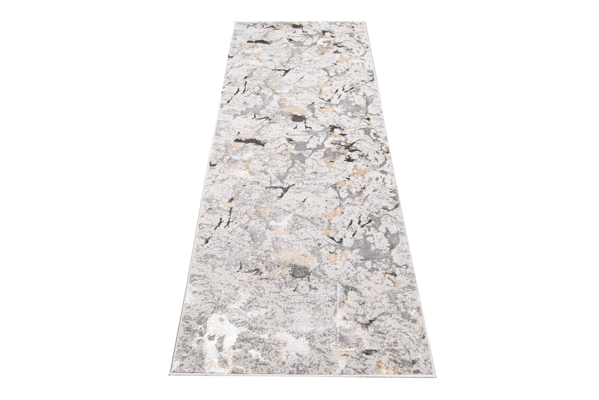 Tapis de couloir Crystal Gris Beige Abstrait