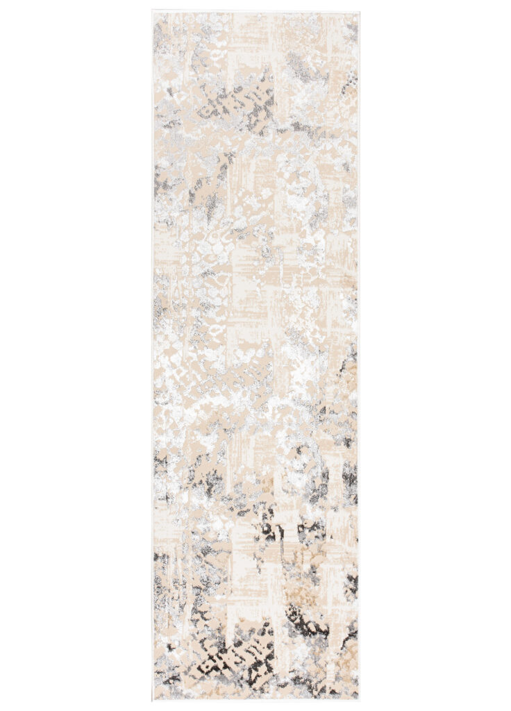 Tapis de couloir Crystal Beige Gris Rétro